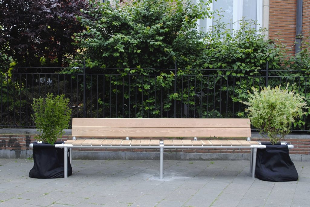 banc de mobilier urbain pour arbuste fruitier